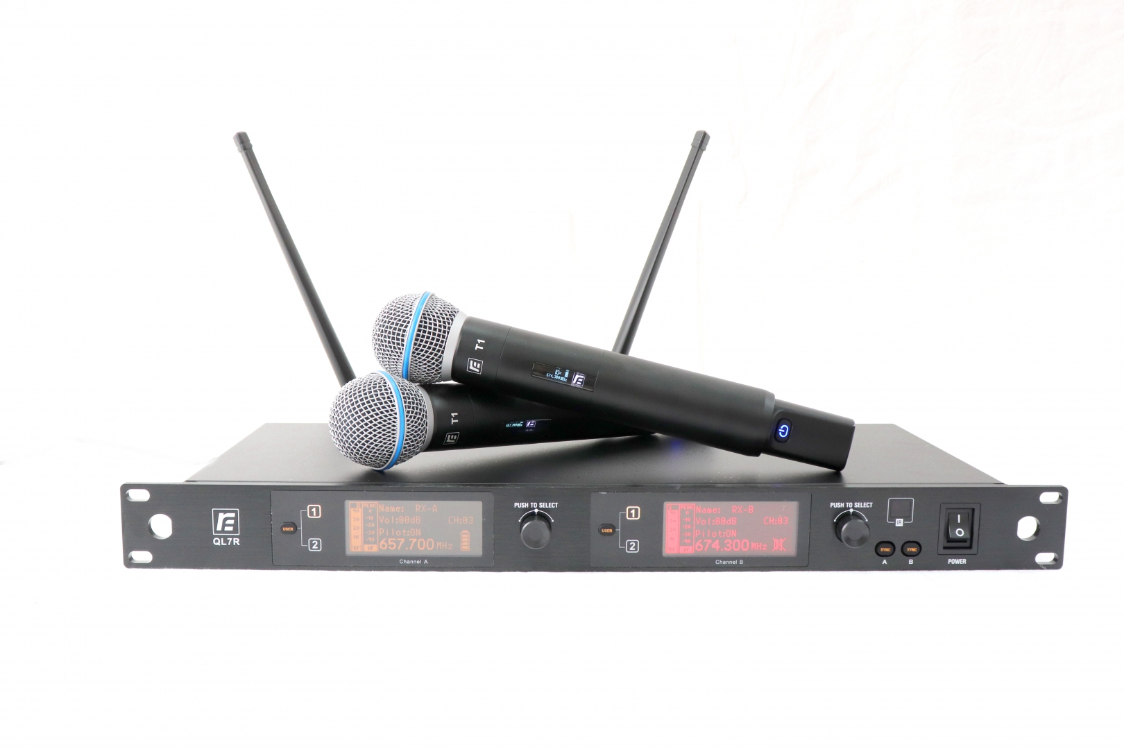 RFIntell QL7R/T1-B 720,500-754,000 МГц 2-канальная радиосистема с 2-мя ручными микрофонами в Туле